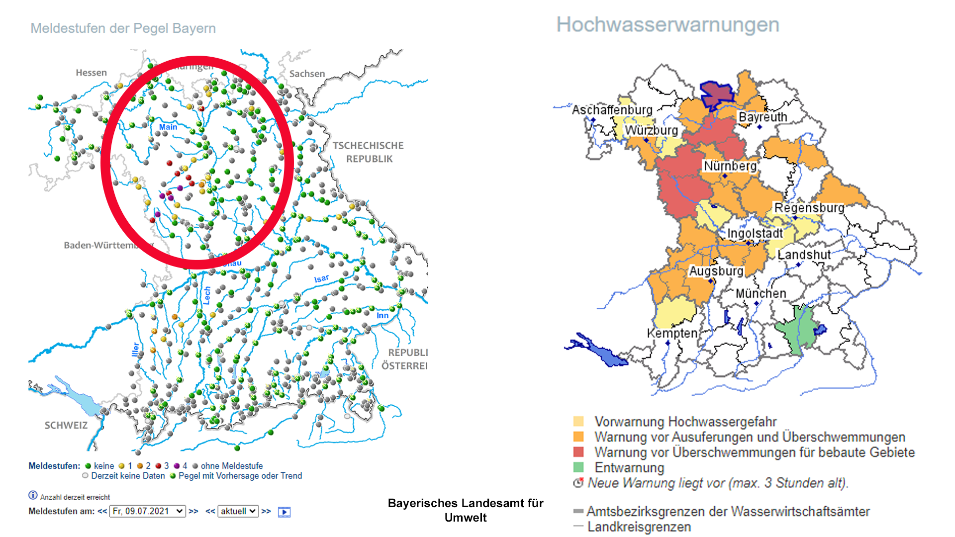 Hochwasserlage in Franken verschärft sich Hier drohen Überschwemmungen The Weather Channel